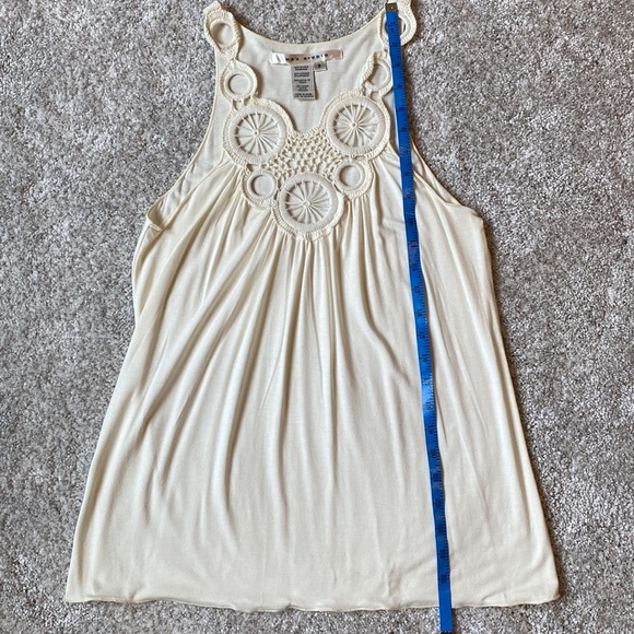 Y2K Max Studio crochet cut out swing tank tunic. S - Picture 5 of 9
